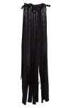 Simone Rocha Bow-detailed Satin-trimmed Crepon-jacquard Midi Dress In Black