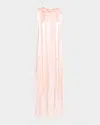 Simone Rocha Unbounded Ribbon Maxi Dress In Pink