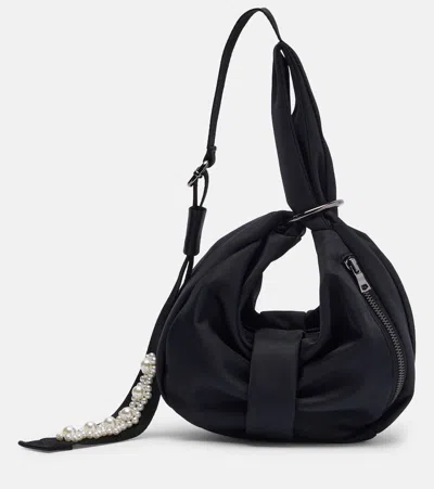 Simone Rocha Utility Beaded Mini Shoulder Bag In Black
