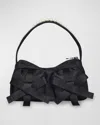 Simone Rocha Utility Bow Pearly Pochette Shoulder Bag In Blackpearl