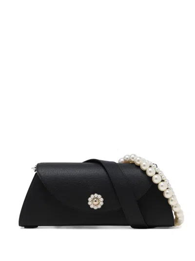 Simone Rocha Valentine Leather Shoulder Bag In Black