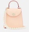 Simone Rocha Valentine Mini Embellished Leather Shoulder Bag In Pink