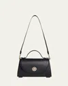 Simone Rocha Valentine Pearly Pochette Leather Crossbody Bag In Black Pearl
