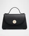Simone Rocha Valentine Pochette Leather Shoulder Bag In Black