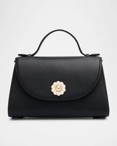 Simone Rocha Valentine Pochette Leather Shoulder Bag In Black