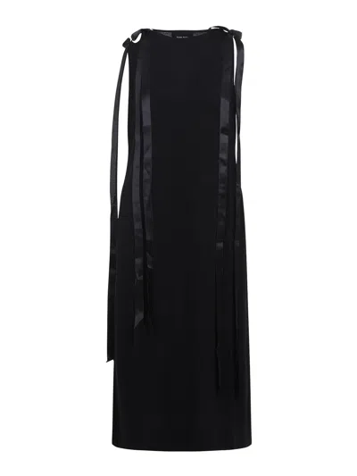 SIMONE ROCHA VESTIDO MIDI - NEGRO
