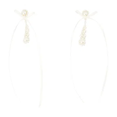 Simone Rocha Victorian Earrings In White