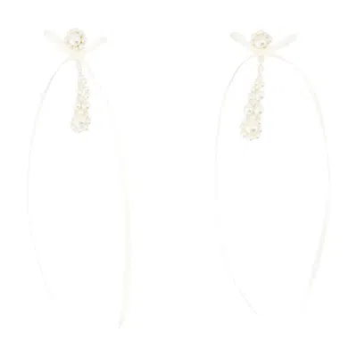 Simone Rocha Victorian Earrings In Ivory