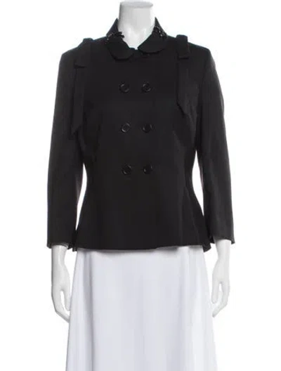 Pre-owned Simone Rocha Virgin Wool Evening Jacket In Black