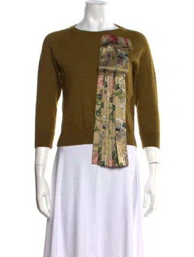 Pre-owned Simone Rocha Virgin Wool Floral Print Top In Multi
