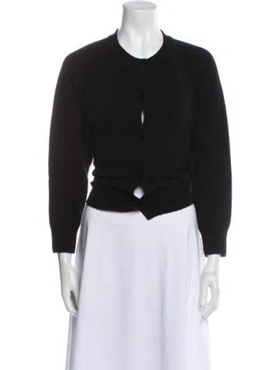 Pre-owned Simone Rocha Virgin Wool Scoop Neck Sweater In Black