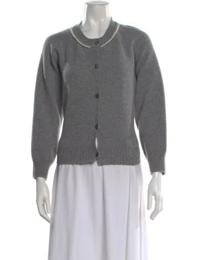 Pre-owned Simone Rocha Virgin Wool Scoop Neck Sweater In Gray
