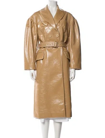 Pre-owned Simone Rocha Virgin Wool Trench Coat In Neutral