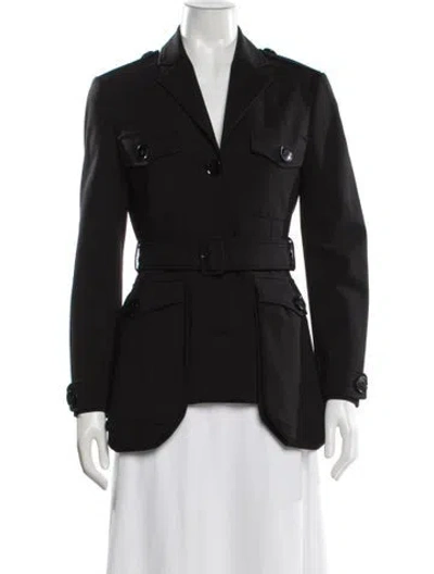 Pre-owned Simone Rocha Virgin Wool Utility Jacket In Black