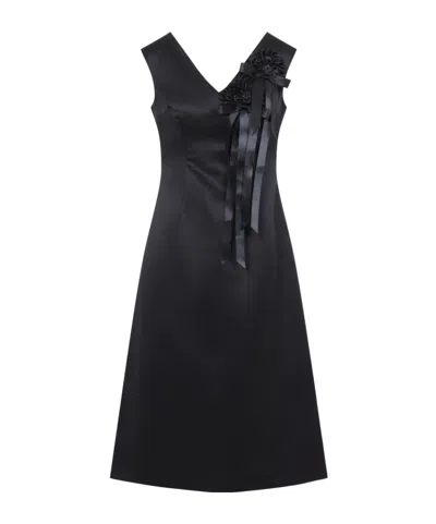 Simone Rocha V-neck Dress In Black
