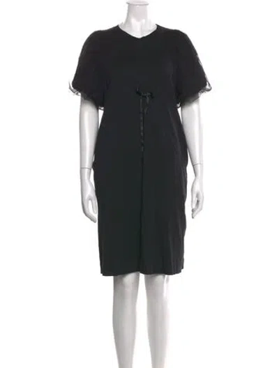Pre-owned Simone Rocha V-neck Knee-length Dress In Black