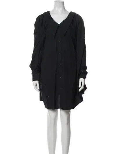 Pre-owned Simone Rocha V-neck Mini Dress In Black
