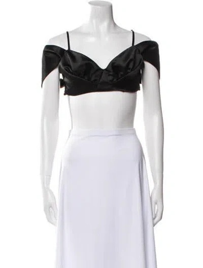 Pre-owned Simone Rocha V-neck Short Sleeve Crop Top In Multi