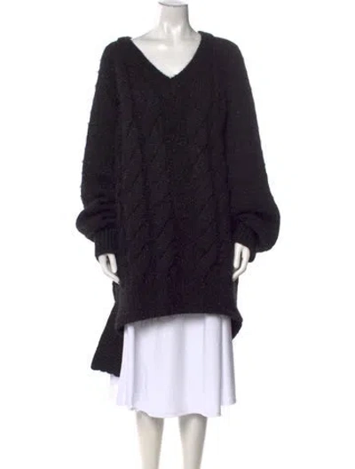 Pre-owned Simone Rocha V-neck Sweater In Black