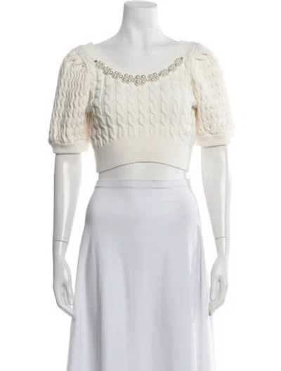 Pre-owned Simone Rocha V-neck Sweater In Neutral