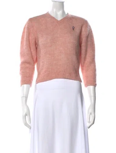 Pre-owned Simone Rocha V-neck Sweater In Pink