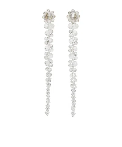 Simone Rocha Water Drop Earrings In White