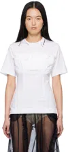 Simone Rocha White Balconette Bust Detail T-shirt In White