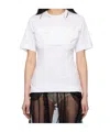 Simone Rocha White Balconette Bust Detail T-shirt In White