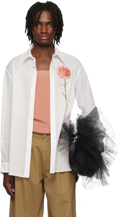 SIMONE ROCHA WHITE CARNATION EASY SHIRT