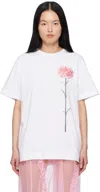Simone Rocha Women Carnation Print Short Sleeve T-shirt In White