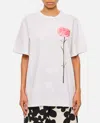 Simone Rocha Women Carnation Print Short Sleeve T-shirt In White