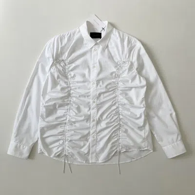 Pre-owned Simone Rocha White Cotton Ruched Bow Shirt