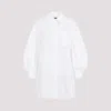 SIMONE ROCHA WHITE DROP SIGNATURE SHORT SLEEVES SHIRT COTTON DRESS