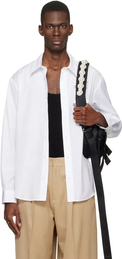 Simone Rocha White Embellished Classic Shirt