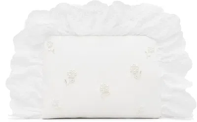 Simone Rocha White Embellished Pillowcase Clutch