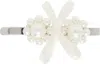 Simone Rocha White Petite Bow Mini Flower Hair Clip In White