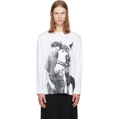 Simone Rocha White 'pony Kid' Print Long Sleeve T-shirt