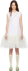 Simone Rocha White Relaxed Ballet Tutu Midi Dress In White