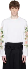 Simone Rocha Rose Bouquet Cotton Jersey T-shirt In White
