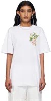 Simone Rocha White Rose Bouquet T-shirt In White