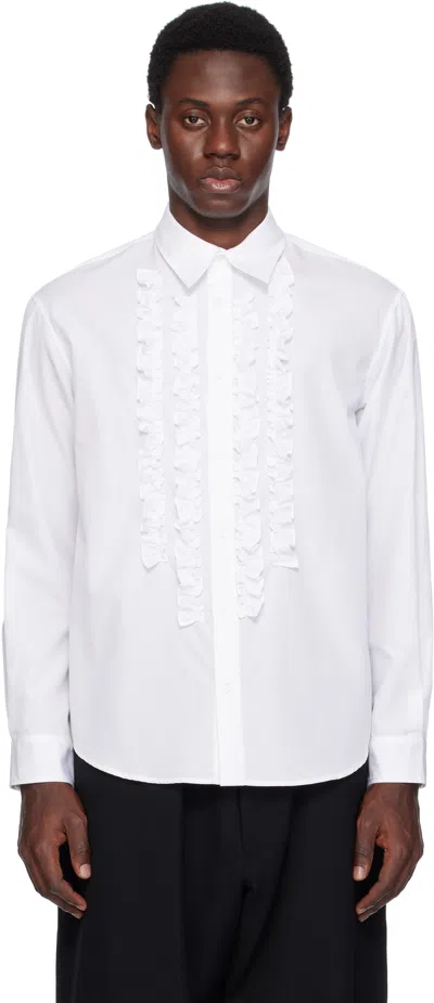 Simone Rocha White Ruffle Bib Prom Shirt