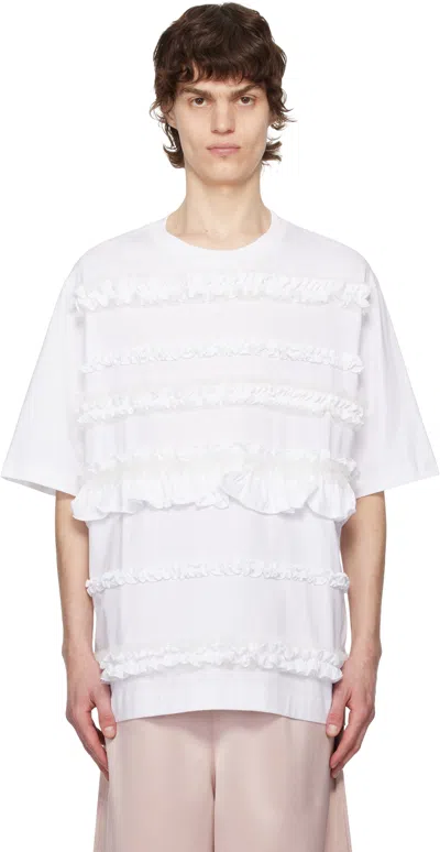Simone Rocha White Ruffle Frill T-shirt