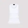 Simone Rocha Ruffle Frill Tank Top In White