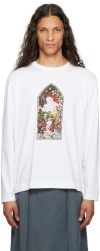 SIMONE ROCHA WHITE STAINED GLASS WOMAN LONG SLEEVE T-SHIRT