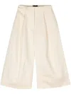 Simone Rocha Wide-leg Cropped Trousers In Neutrals