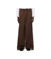 Simone Rocha Brown Wide Leg Drawstring Trousers