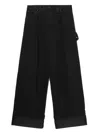Simone Rocha Wide-leg Crystal-embellished Jeans In Black