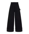 Simone Rocha Embossed Patch Denim Trousers In Black