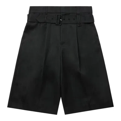 Simone Rocha Wide Leg Multi Belt Loop Shorts In Black