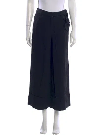 Pre-owned Simone Rocha Wide Leg Pants In Black